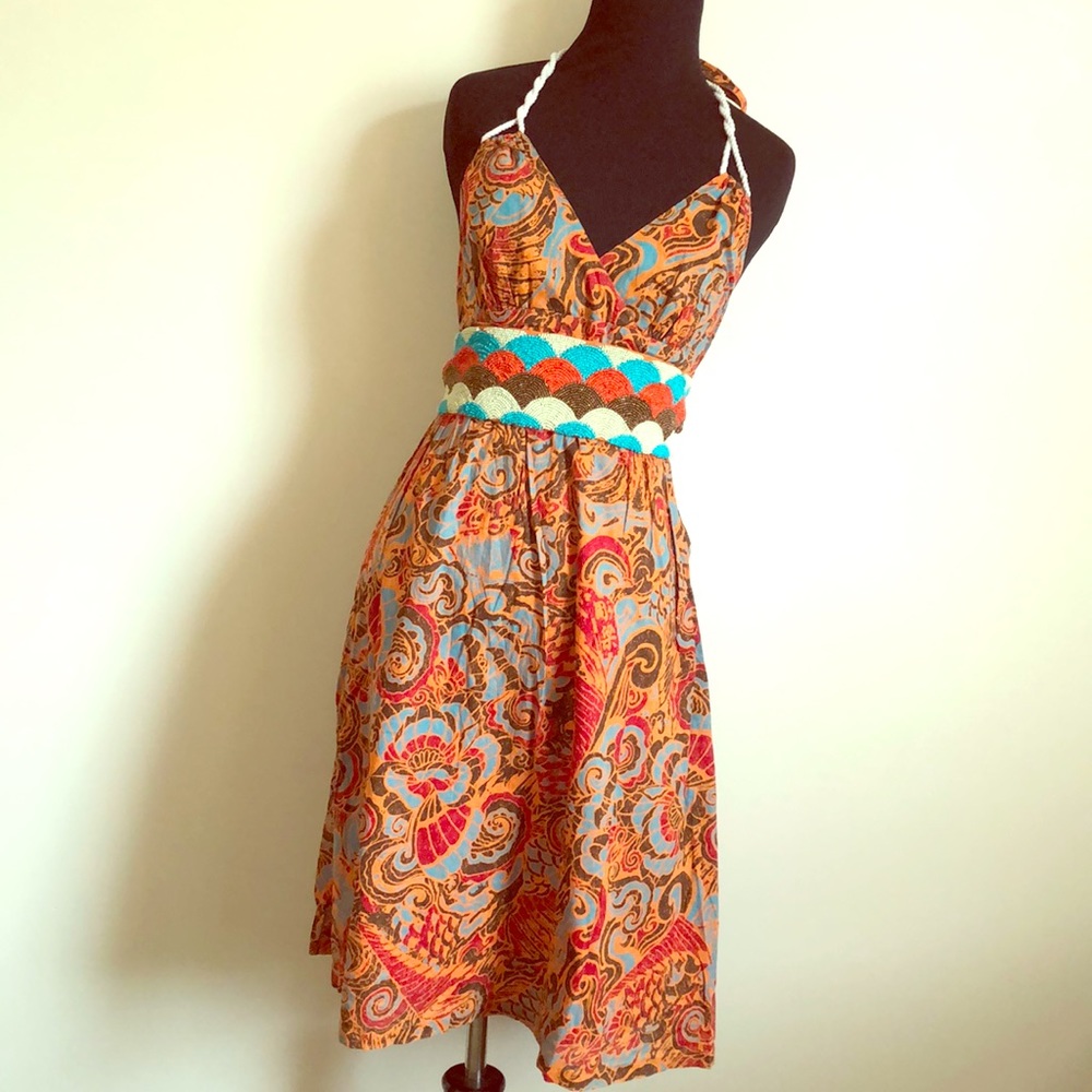 Moulinette Soeurs Printed Halter Dress
